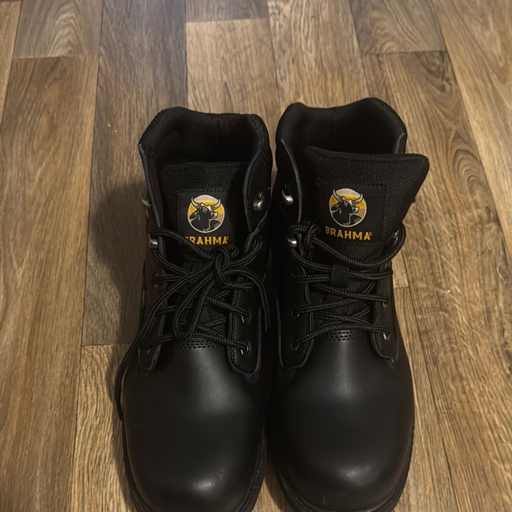 Brahma Black Leather Boots